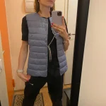 2023 New Women Sleeveless Puffer Jacket Spring Winter Female 90% White Duck Down Ultra Lightweight Packable Warm Down Liner Vest photo review