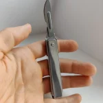 Hollow Out Handle Folding Knife Stainless Steel EDC Keychain Pocket Knife Unpacking Surgical Selfdefense Tool Gift 10pcs Blades photo review