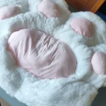 70cm Kawaii Plush Bear Paw Mat Cute Animal Bear Cat Foot Pillow Heart Plush Cushion Stuffed Soft Toys for Home Decor Gifts photo review