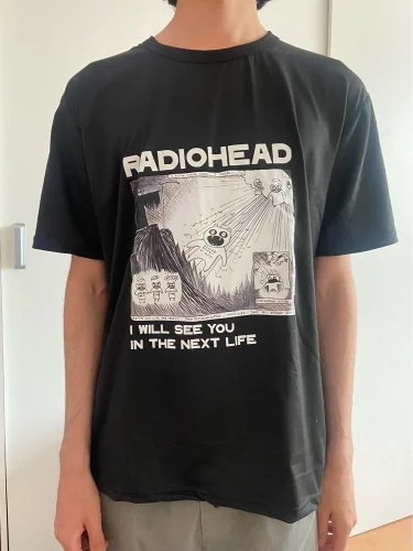 Radiohead T Shirt Men Vintage Classic Tees North America Tour Rock Boy women's tshirt Camisetas Hombre Hip Hop Street casual Top photo review