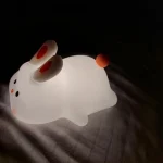 1pc Cute Rabbit-shaped USB Rechargeable Silicone Night Light for Bedroom - Eye Protection Sleep Bedside Lamp Desk Lighting photo review