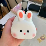 1pc Cute Rabbit-shaped USB Rechargeable Silicone Night Light for Bedroom - Eye Protection Sleep Bedside Lamp Desk Lighting photo review