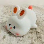 1pc Cute Rabbit-shaped USB Rechargeable Silicone Night Light for Bedroom - Eye Protection Sleep Bedside Lamp Desk Lighting photo review