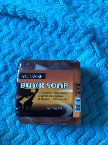 100g AFRICAN BLACK SOAP Shea Butter Bar Moisturizing Acne Treatment Cleanser for Clear Skin Care Deep Cleaning Glowing photo review