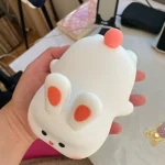 1pc Cute Rabbit-shaped USB Rechargeable Silicone Night Light for Bedroom - Eye Protection Sleep Bedside Lamp Desk Lighting photo review