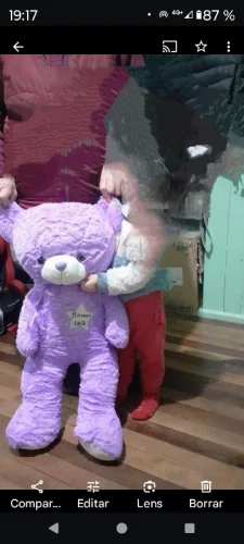 35/80cm Cute Purple Bear Plush Toys High Quality Stuffed Lovely Animals Bear Dolls for Classmate Kids Graduation Gifts photo review