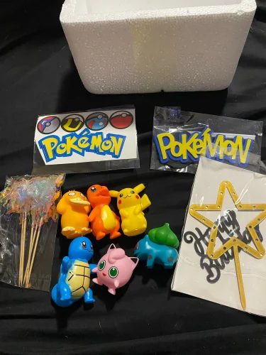 13Pcs/set Pokemon Cake Topper Anime Figure Pikachu Party Happy Birthday Pokemon Cake Decoration Supplies Ornaments Boy Kids Gift photo review