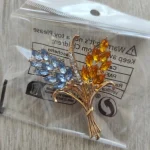 New Sparkling Rhinestone Ear of Wheat Brooches for Women Unisex Plant Pins 4-color Available Casual Party Accessories Gifts photo review