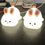 1pc Cute Rabbit-shaped USB Rechargeable Silicone Night Light for Bedroom - Eye Protection Sleep Bedside Lamp Desk Lighting photo review