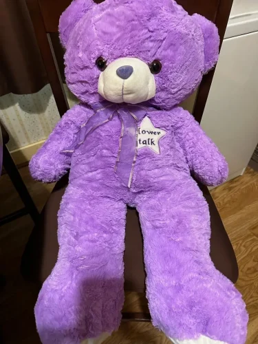 35/80cm Cute Purple Bear Plush Toys High Quality Stuffed Lovely Animals Bear Dolls for Classmate Kids Graduation Gifts photo review