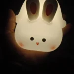 1pc Cute Rabbit-shaped USB Rechargeable Silicone Night Light for Bedroom - Eye Protection Sleep Bedside Lamp Desk Lighting photo review