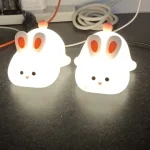 1pc Cute Rabbit-shaped USB Rechargeable Silicone Night Light for Bedroom - Eye Protection Sleep Bedside Lamp Desk Lighting photo review