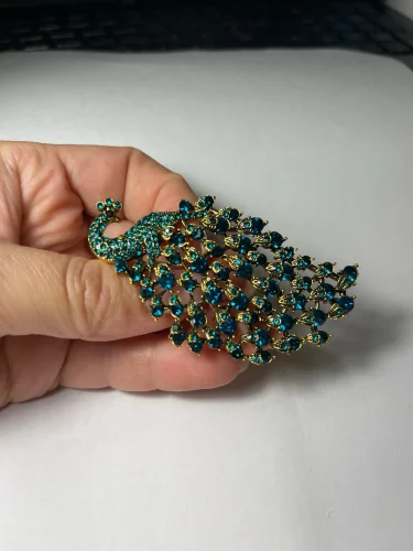 Women's Rhinestone Peacock Bird Brooches Unisex Animal Pins Multicolor Casual Party Accessories Gifts photo review