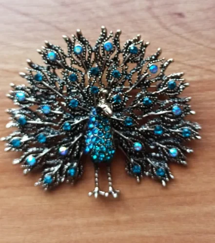 Women's Rhinestone Peacock Bird Brooches Unisex Animal Pins Multicolor Casual Party Accessories Gifts photo review