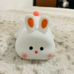 1pc Cute Rabbit-shaped USB Rechargeable Silicone Night Light for Bedroom - Eye Protection Sleep Bedside Lamp Desk Lighting photo review