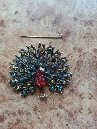 Women's Rhinestone Peacock Bird Brooches Unisex Animal Pins Multicolor Casual Party Accessories Gifts photo review