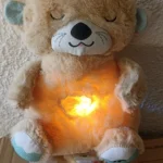 Baby Breath Baby Bear Soothes Otter Plush Toy Doll Toy Child Soothing Music Sleep Companion Sound And Light Doll Toy Gifts photo review