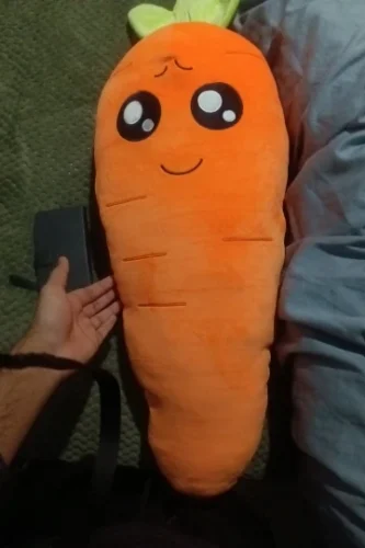 45-110cm Cartoon Plant Smile Carrot Plush toy Cute Simulation Vegetable Carrot Pillow Dolls Stuffed Soft Toys for Children Gift photo review