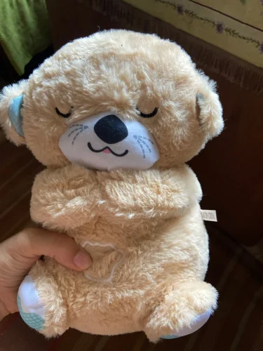 Baby Breath Baby Bear Soothes Otter Plush Toy Doll Toy Child Soothing Music Sleep Companion Sound And Light Doll Toy Gifts photo review