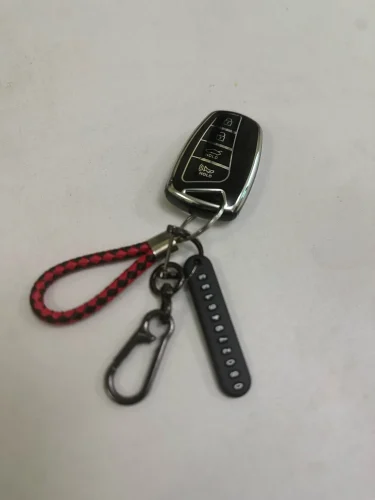 Anti-Lost Car Key Pendant Split Rings Keychain Phone Number Card Keyring Auto Vehicle Lobster Clasp Key Chain Car Accessories photo review