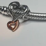 Volayer 925 Sterling Silver Beads Heart & Mum Heart & Dog Double Birthday Gift Box Dangle Charms fit Original Pandora Bracelets photo review