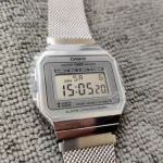 Casio Retro Digital Men's Watch Business Small Silver Gold Watch Series Small Square Watch Watch Multi-Functional Date Stopwatch photo review