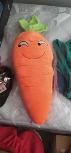 45-110cm Cartoon Plant Smile Carrot Plush toy Cute Simulation Vegetable Carrot Pillow Dolls Stuffed Soft Toys for Children Gift photo review