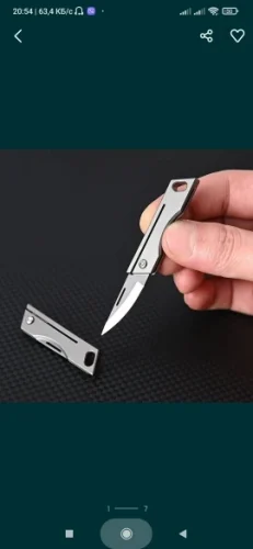 Titanium Alloy Mini Folding Knife High Hardness D2 Steel Sharp Knife With Keychain Pendant Disassembly Express Open Box EDC Tool photo review