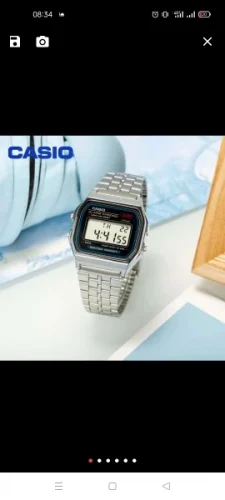 Casio Retro Digital Men's Watch Business Small Silver Gold Watch Series Small Square Watch Watch Multi-Functional Date Stopwatch photo review