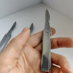 Hollow Out Handle Folding Knife Stainless Steel EDC Keychain Pocket Knife Unpacking Surgical Selfdefense Tool Gift 10pcs Blades photo review