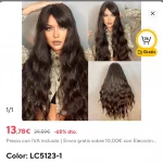 ALAN EATON Brown Highlight Synthetic Wigs with Bangs for Black Women Long Ombre Honey Brown Wave Wig Heat Resistant Hair Natural photo review