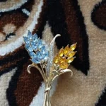 New Sparkling Rhinestone Ear of Wheat Brooches for Women Unisex Plant Pins 4-color Available Casual Party Accessories Gifts photo review