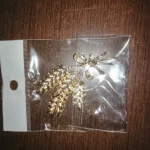 New Three head Rhinestone Ear of Wheat Brooches for Women Unisex Botanical Pins 2-color Available Casual Party Accessories Gifts photo review