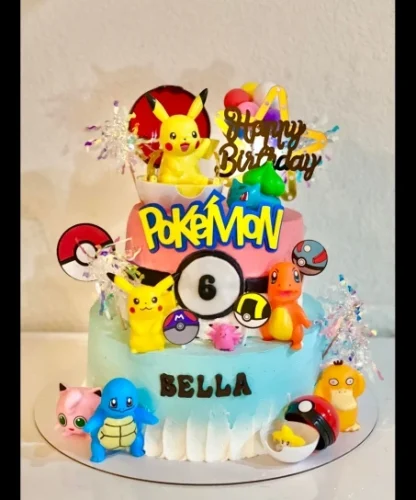 13Pcs/set Pokemon Cake Topper Anime Figure Pikachu Party Happy Birthday Pokemon Cake Decoration Supplies Ornaments Boy Kids Gift photo review