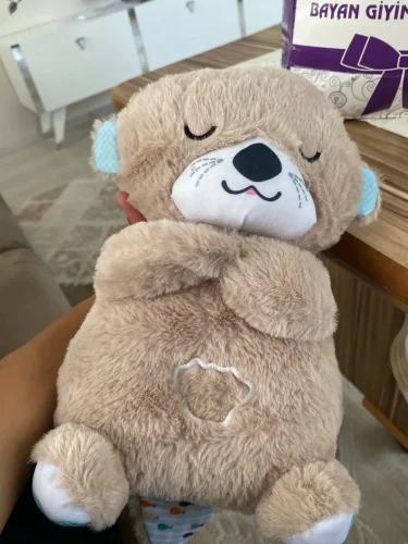 Baby Breath Baby Bear Soothes Otter Plush Toy Doll Toy Child Soothing Music Sleep Companion Sound And Light Doll Toy Gifts photo review