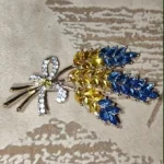 New Three head Rhinestone Ear of Wheat Brooches for Women Unisex Botanical Pins 2-color Available Casual Party Accessories Gifts photo review