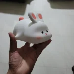 1pc Cute Rabbit-shaped USB Rechargeable Silicone Night Light for Bedroom - Eye Protection Sleep Bedside Lamp Desk Lighting photo review